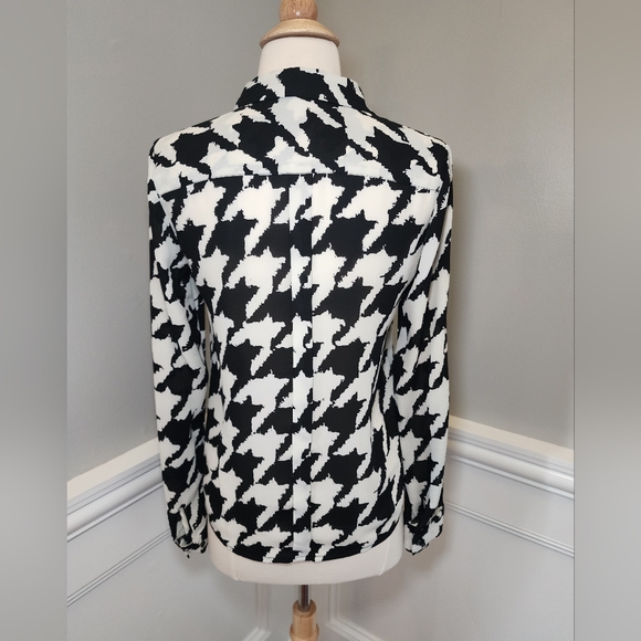 The Limited Ashton XS Shirt Black and White Houndstooth - Picture 5 of 6
